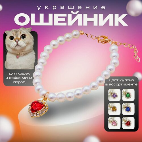 Изображение товара Колье ошейник для кошки и собаки с синим кулоном 15-25см