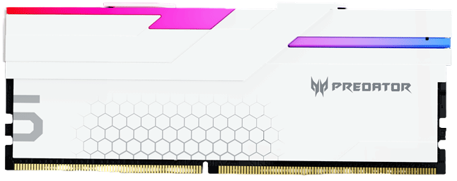 Модуль памяти DDR5 32GB (2*16GB) Acer Predator Hermes RGB PC5-51200 6400MHz CL32 1.4V with fan white - фото №2