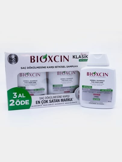 Набор шампуней Bioxcin "Klasik", для жирных волос, 3 по цене 2 — фото 1