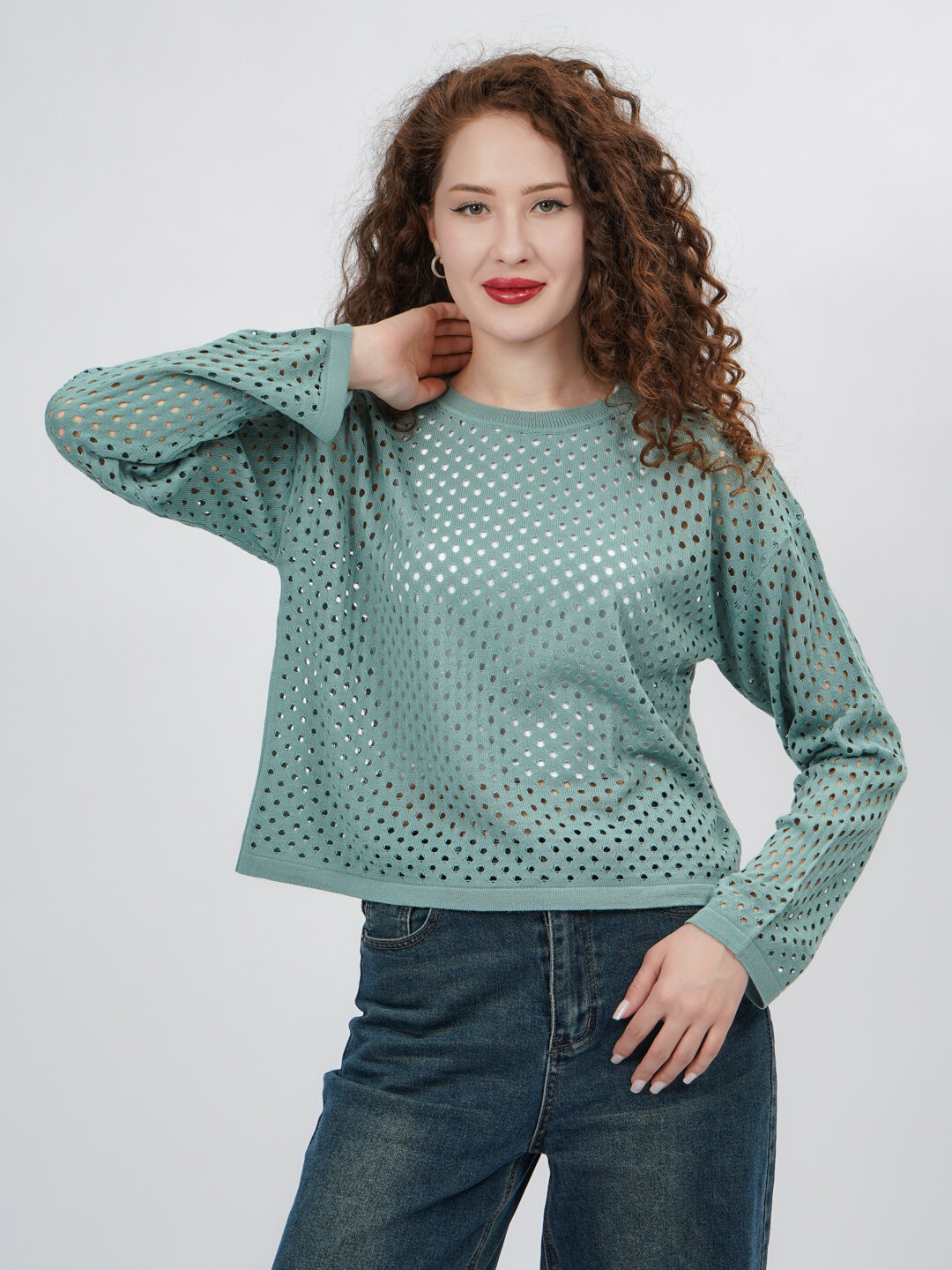 Джемпер , размер 42-46, ментоловый — фото 1