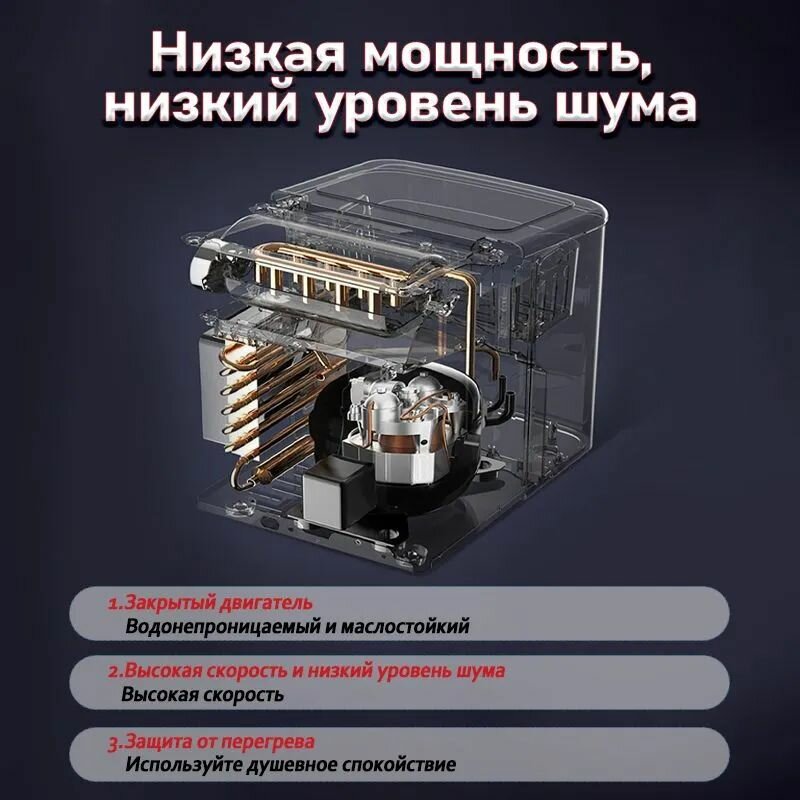 Изображение Бытовой льдогенератор/Генератор льда бытовой /Быстрый льдогенератор, черный