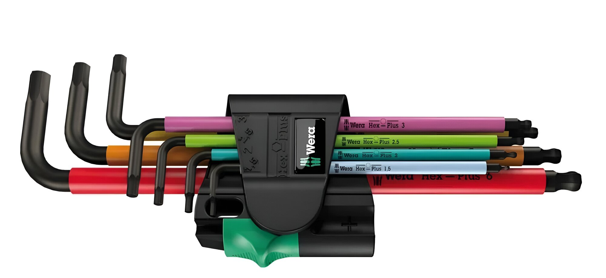 Набор Г-образных ключей WERA 950/7 SPKL Hex-Plus, с шаром, магнит, 7 пр, WE-022534