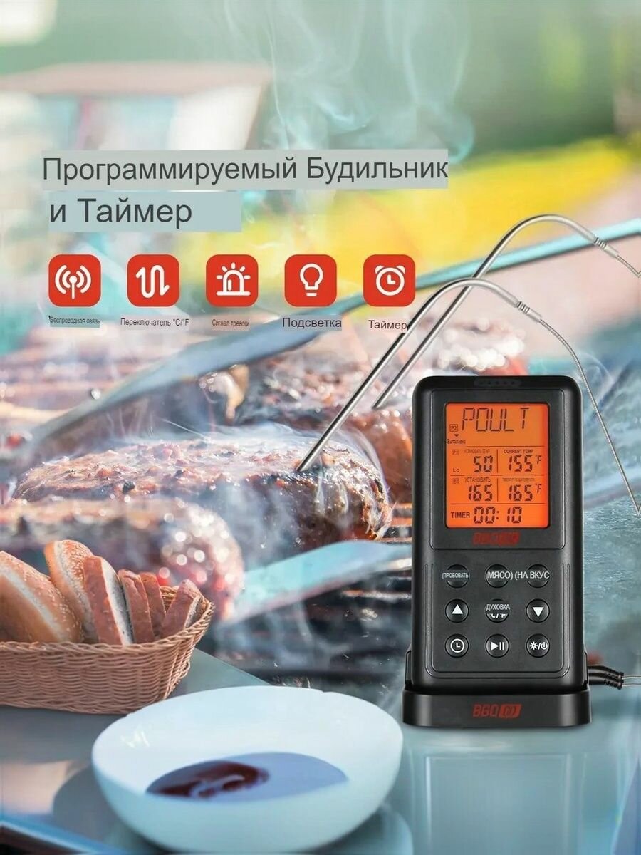Дальнобойный цифровой термометр INKBIRD BG-RF2C — фото 1