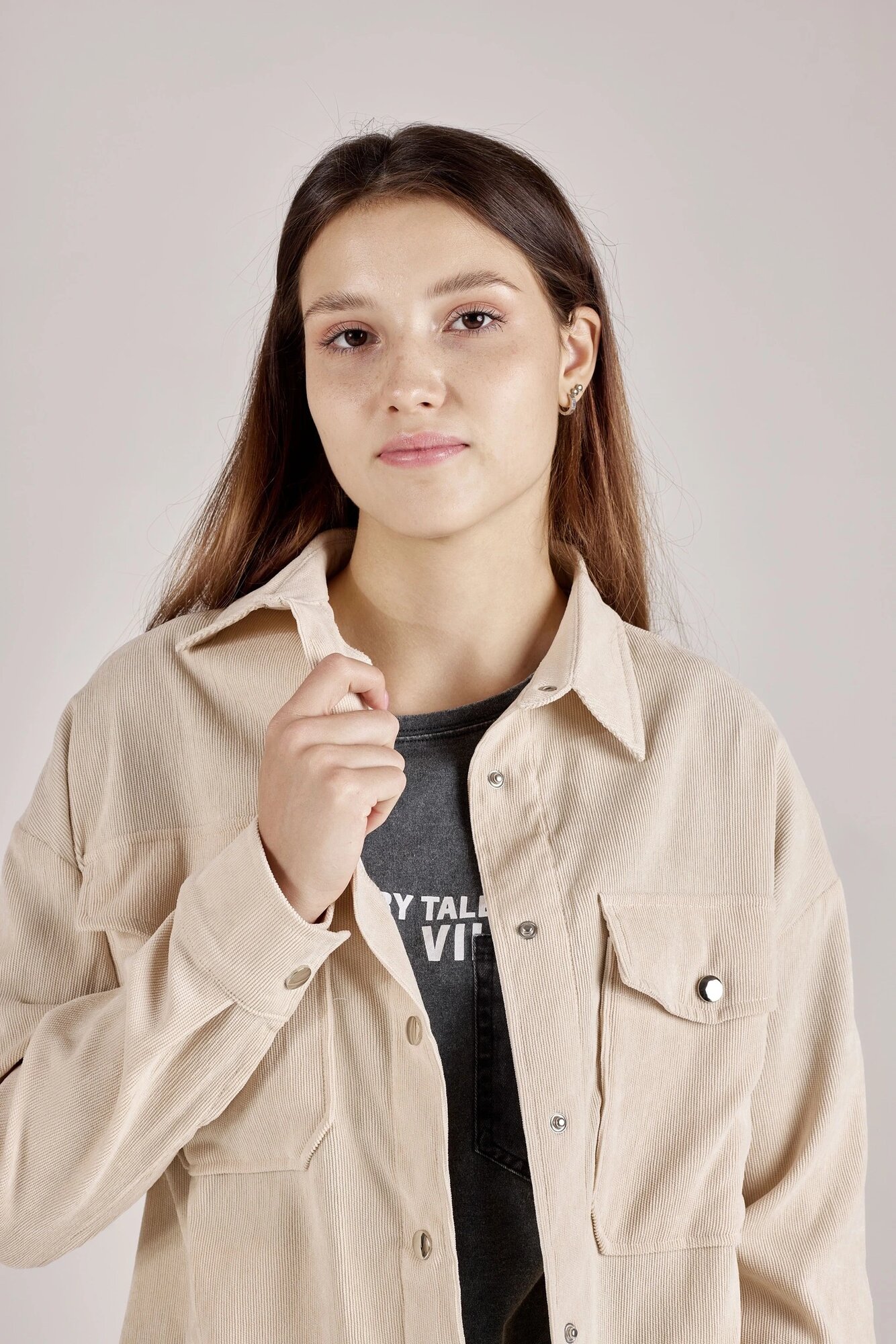 Рубашка Selfie, размер L, бежевый — фото 1