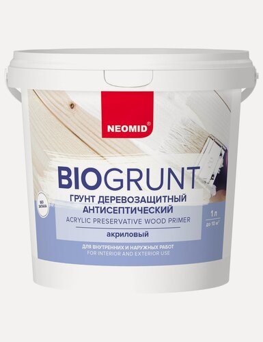Изображение товара Грунт антисептический деревозащитный Neomid BioGrunt (1л)