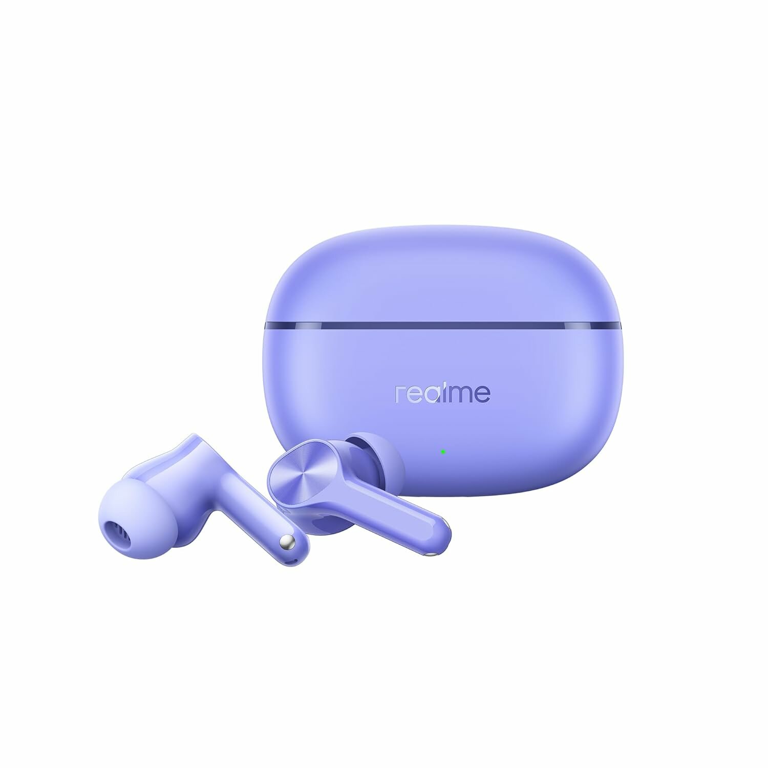 Наушники беспроводные с микрофоном realme Buds T200 Lite Aurora Purple, Bluetooth 5.4, USB Type-C, фиолетовый — фото 1