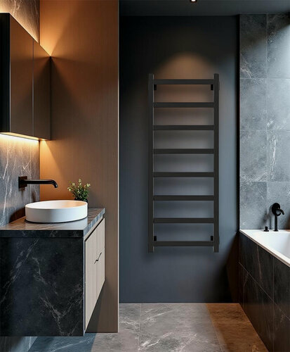 Изображение товара Полотенцесушитель водяной Quadro-1 100x50 см Черный