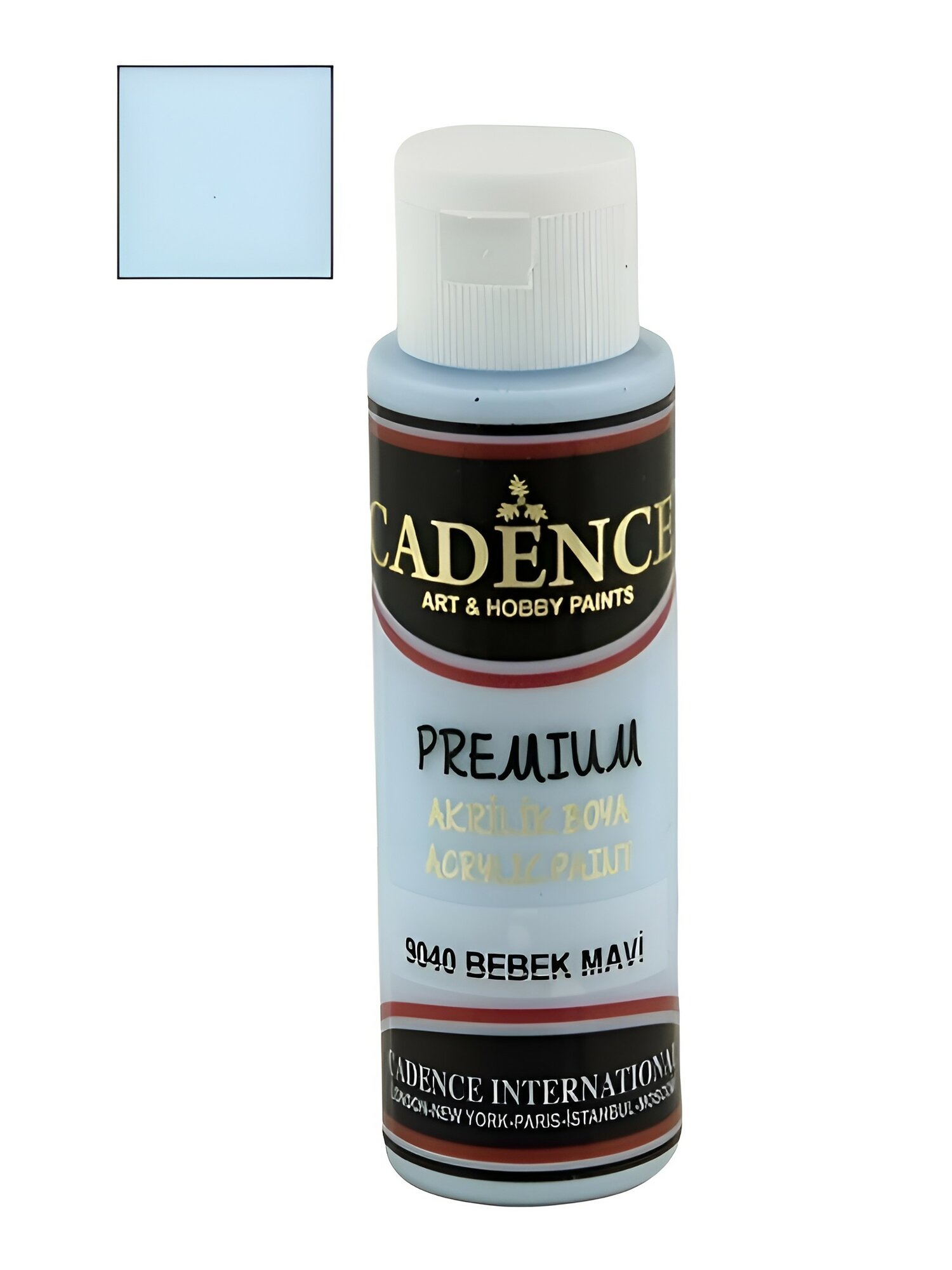 Акриловая краска Cadence Premium Acrylic Paint, 70 мл. Baby Blue-9040
