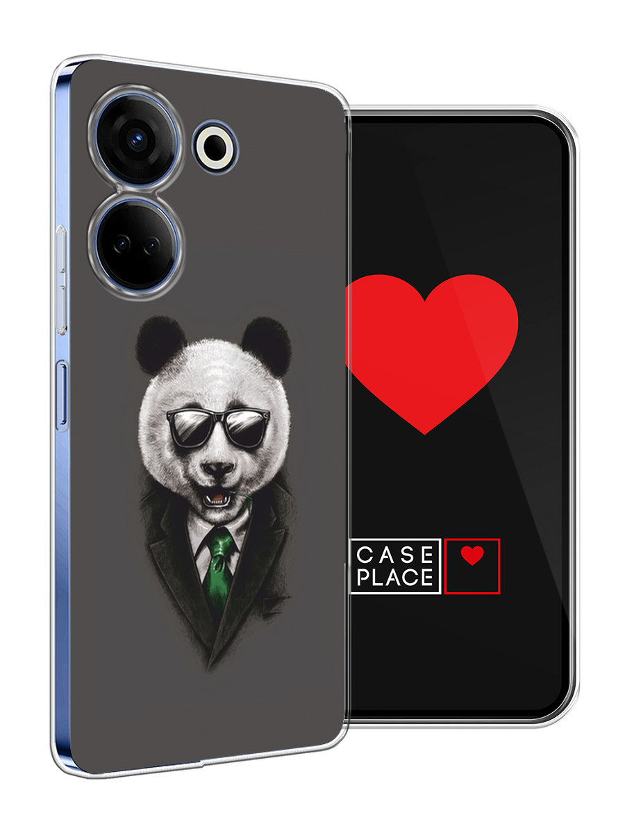 Чехол на Tecno Camon 20 / Техно Камон 20 с принтом Деловая панда — фото 1