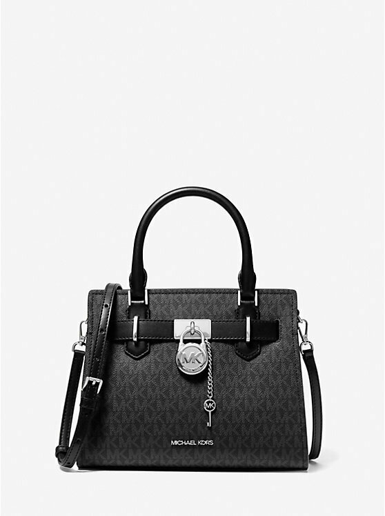 Сумка сэтчел MICHAEL KORS Hamilton Small Signature Logo Satchel Black