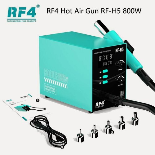 Изображение товара Паяльная станция RF4, 800Вт, керамический нагреватель, максимальная температура 480 °C