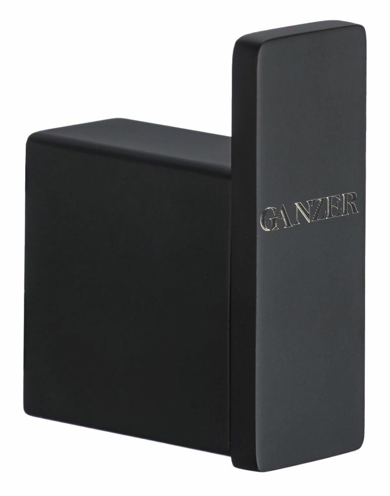 88151-C Одинарный настенный крючок (черный) GANZER