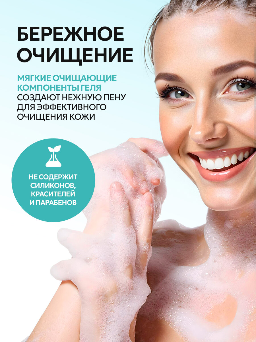Гель для душа Nice by Septivit Arctic Chill, гипоаллергенный, с дозатором, 1 л — фото 1