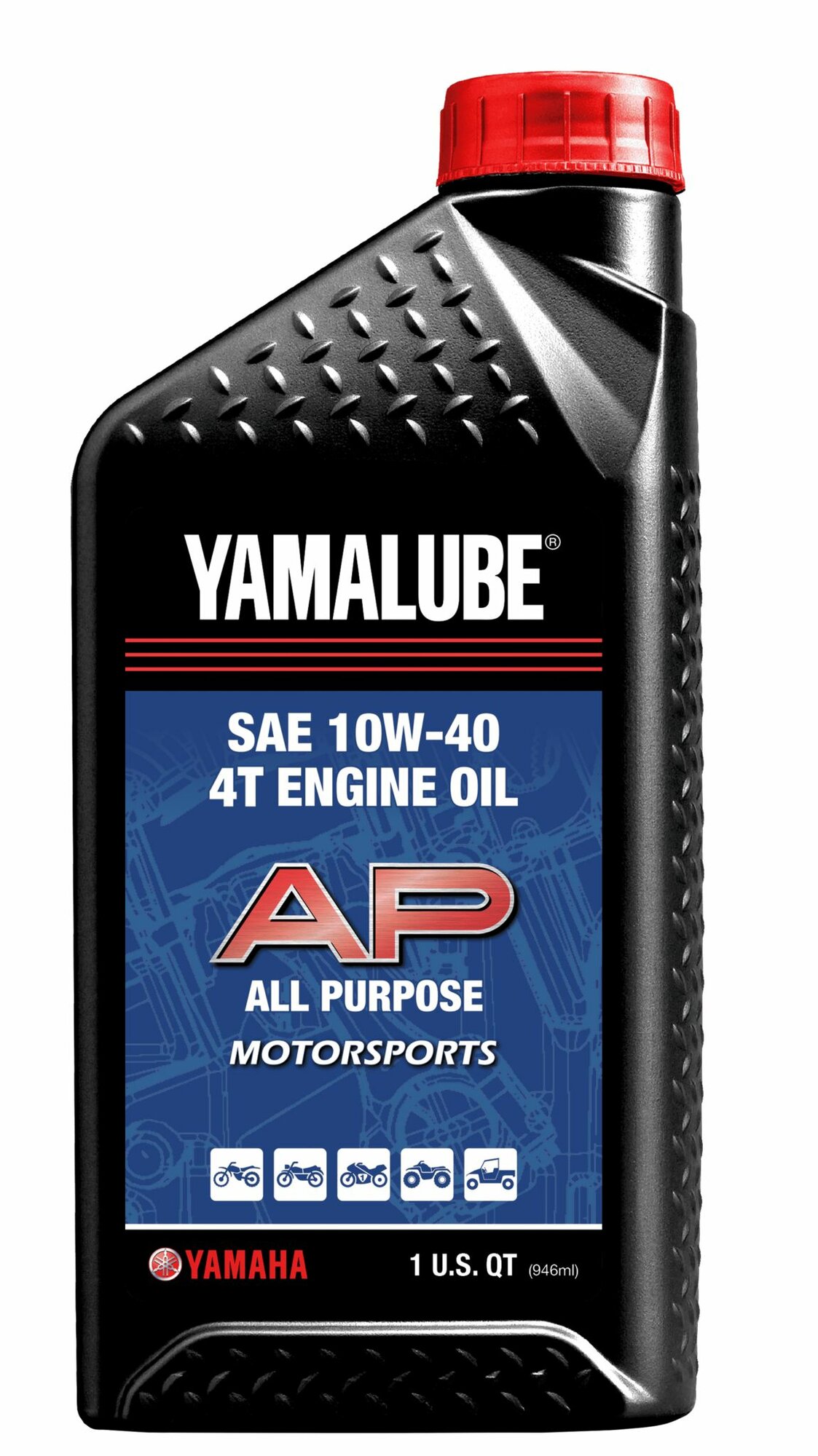 Масло моторное YAMALUBE 10W-40 (США) 1л + лейка для 4-тактной наземной техники LUB10W40AP12