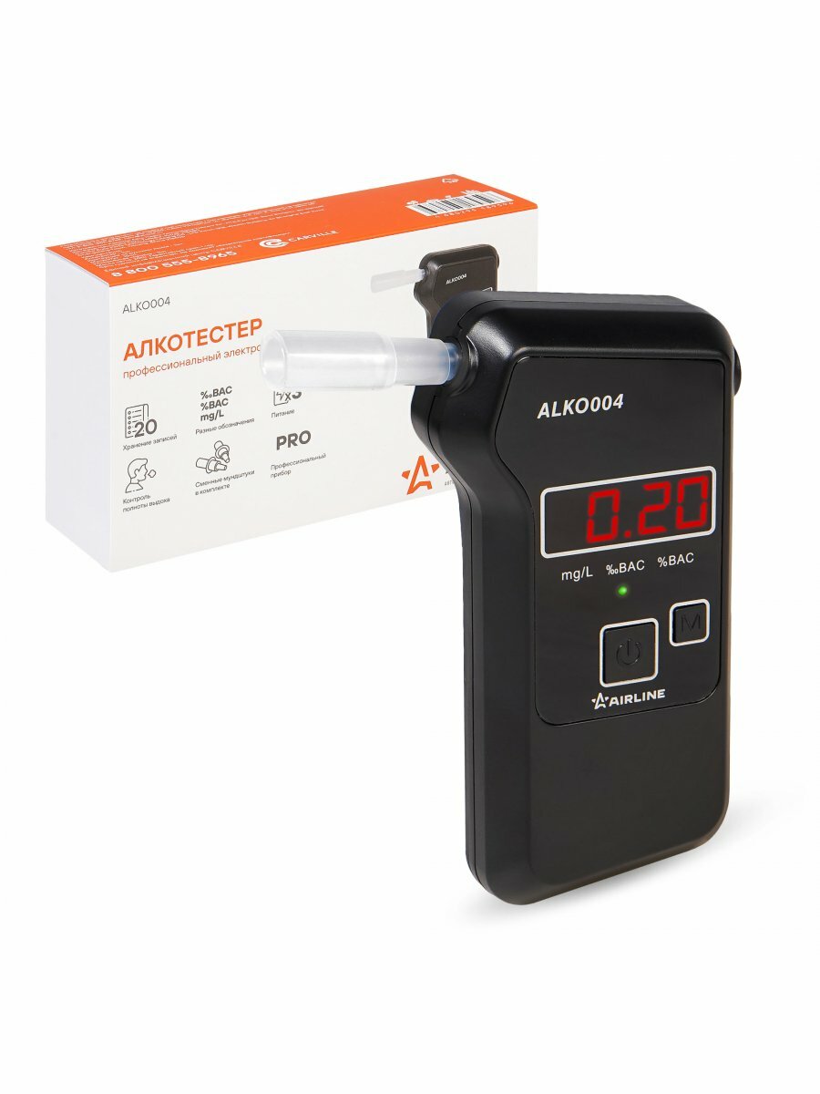 Алкотестеры Алкотестер профессиональный электрохимический ALKO004 AIRLINE