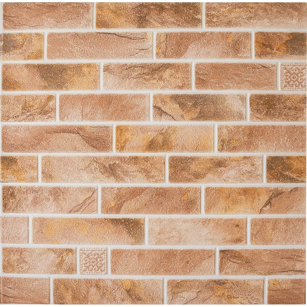Комплект 5 шт 3D панель для стен LAKO DECOR Барокко цвет Кирпичная кладка 8 70x70см толщина 6мм LKD-5-PN213-KO
