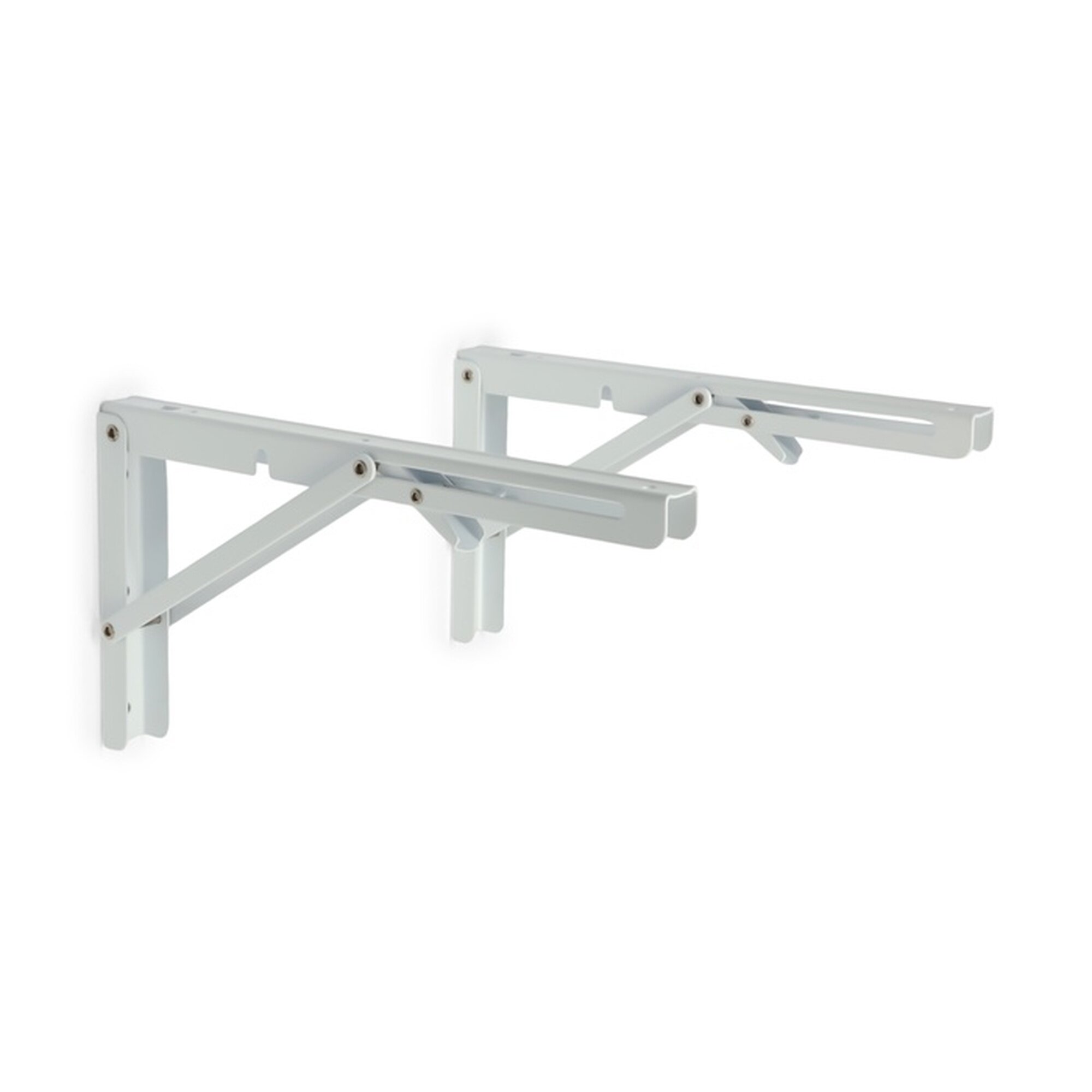 Кронштейн складной для столов и полок тундра, 2 шт, длина 300 мм, сталь, цвет белый