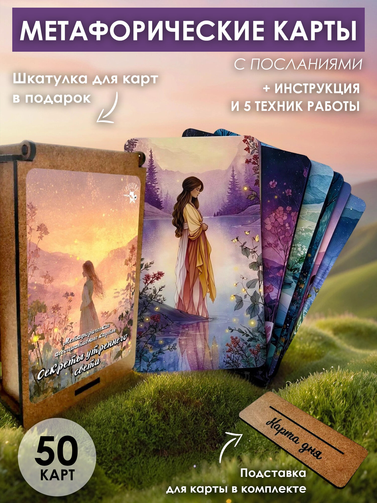 Метафорические карты МАК с посланием ассоциативные Секреты утреннего света