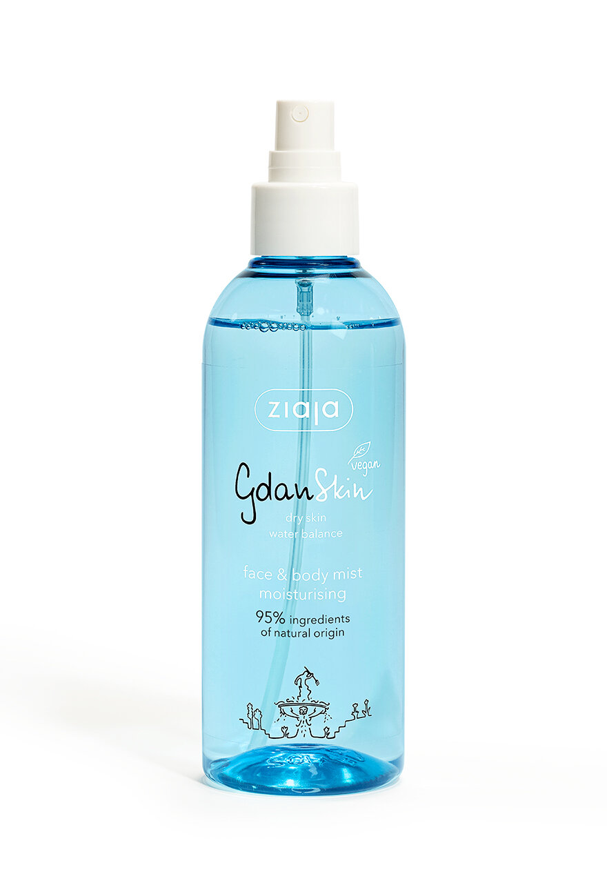 Мист Ziaja Gdanskin, для лица и тела, увлажняющий, спрей, 200мл