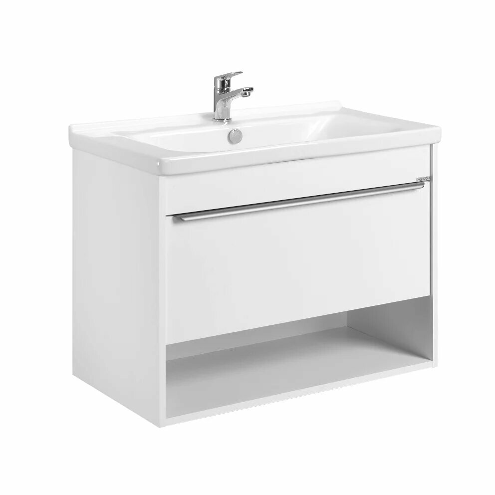 Тумба с раковиной AQUATON Хоуп 80 подвесная 1 ящик матовая белая
