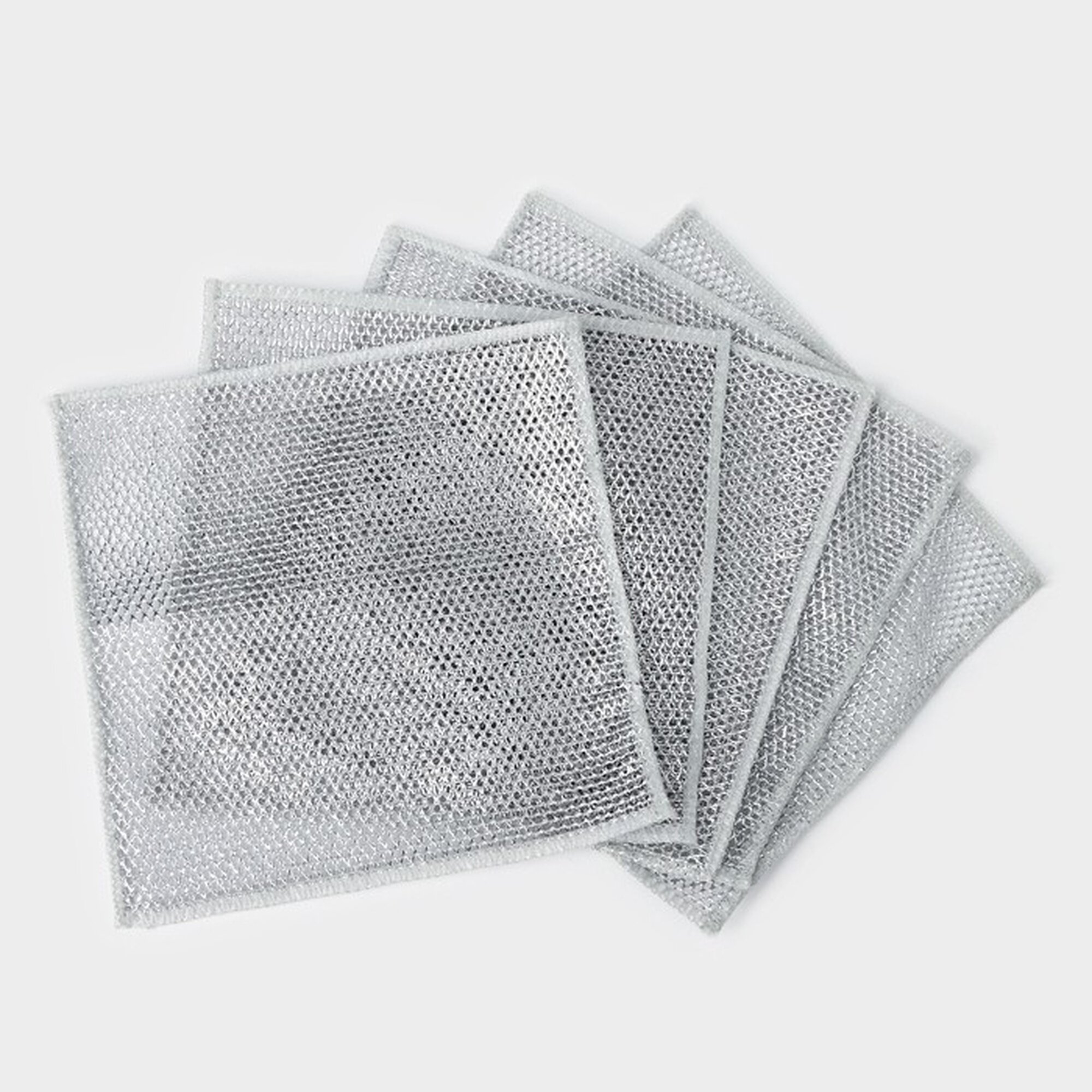 Салфетка SKYPHOS для мытья посуды металлическая однослойная 5 шт