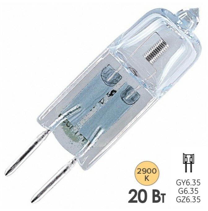 Лампа галогенная капсульная Osram 64425 S Halostar 20W 12V G4 2000h 4058075094215