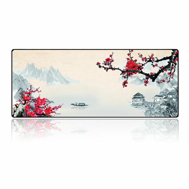 Японский коврик для мыши Sakura 900x400 XL клавиатура нескользящий офисный коврик для ноутбука