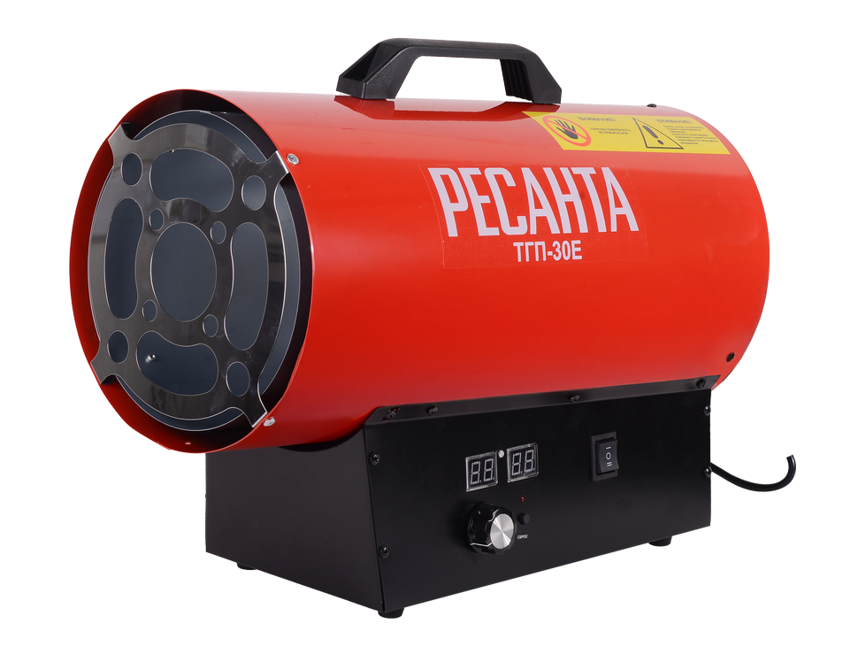 Тепловая газовая пушка Ресанта ТГП-30E 1000 м³/ч 30 кВт 2.18 кг/ч
