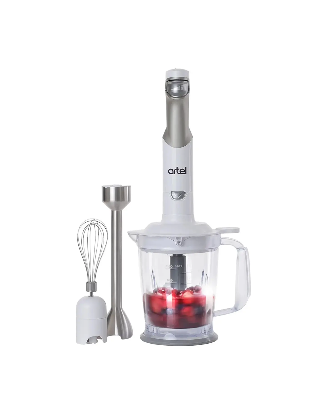 Блендер Artel ART-HB-801W, белый 5 скоростей мощность 1000 Вт Погружная насадка выполнена из нержавеющей стали