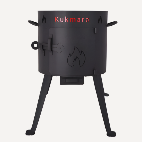 Изображение товара Печь учаг №2 для казана Kukmara 9л (t-2,0мм), черный, съемные ножки