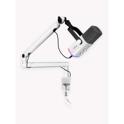 Микрофон FIFINE ТAM8P с стойкой-держатель пантограф кабель 2 метра корпус металл розовый 11900₽