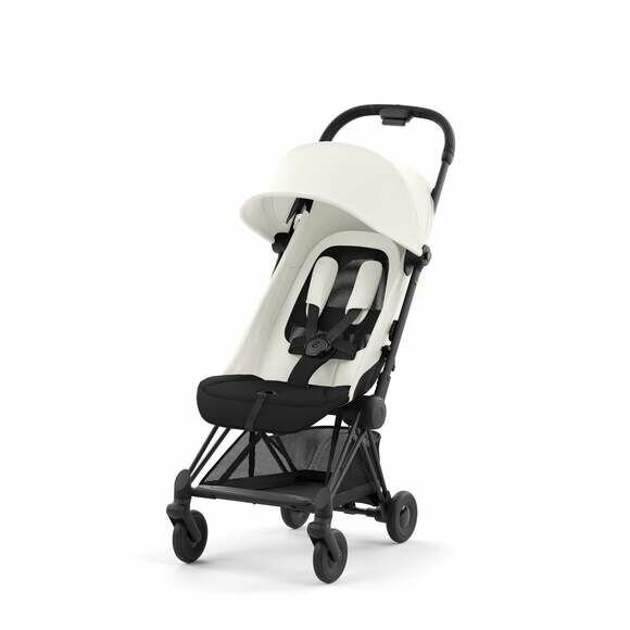 Обзор: Коляска прогулочная Cybex Coya Matt Black / Off White с дождевиком