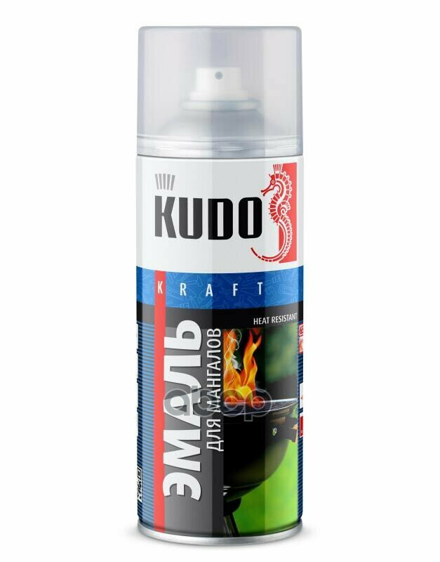 Эмаль Термостойкая Для Мангалов Черная, Аэрозоль, 520 Мл Kudo Ku-5122 Kudo арт. KU-5122