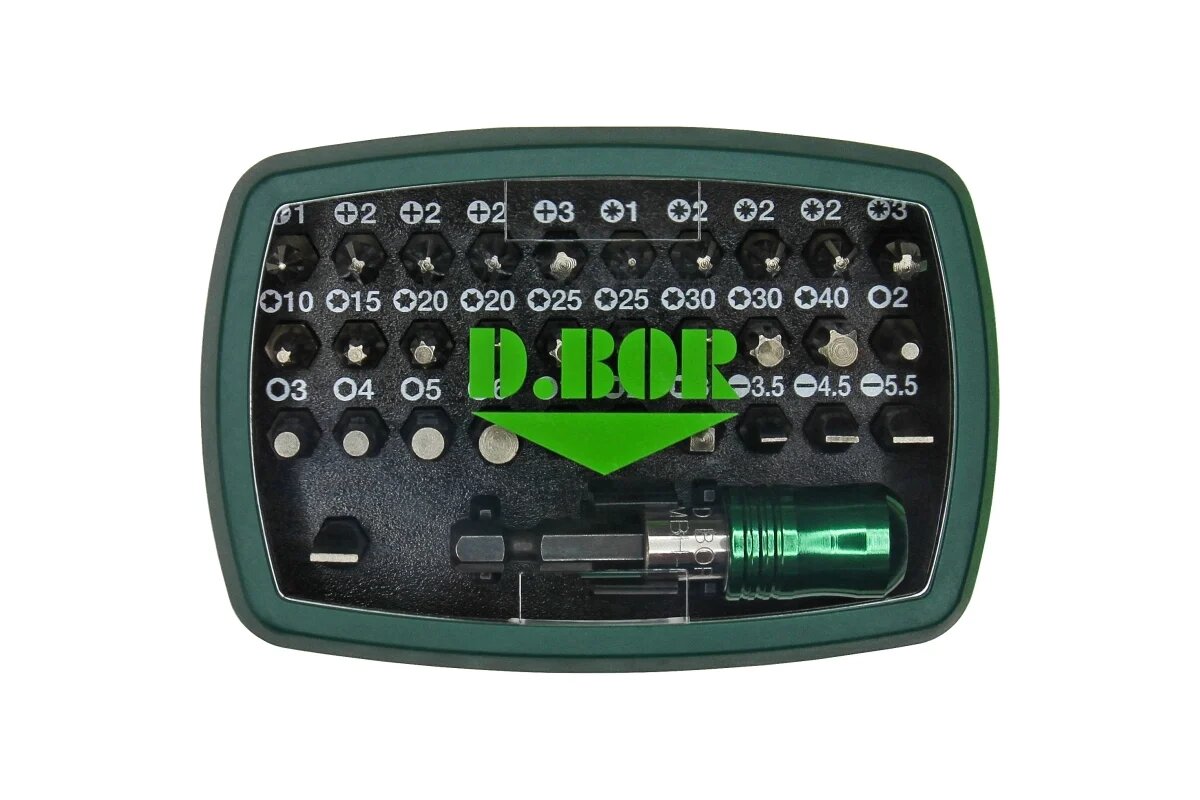 Набор бит (32 шт Ph/Pz/Sl/Т/HEX/Sq) D.BOR D-SET-32B-1