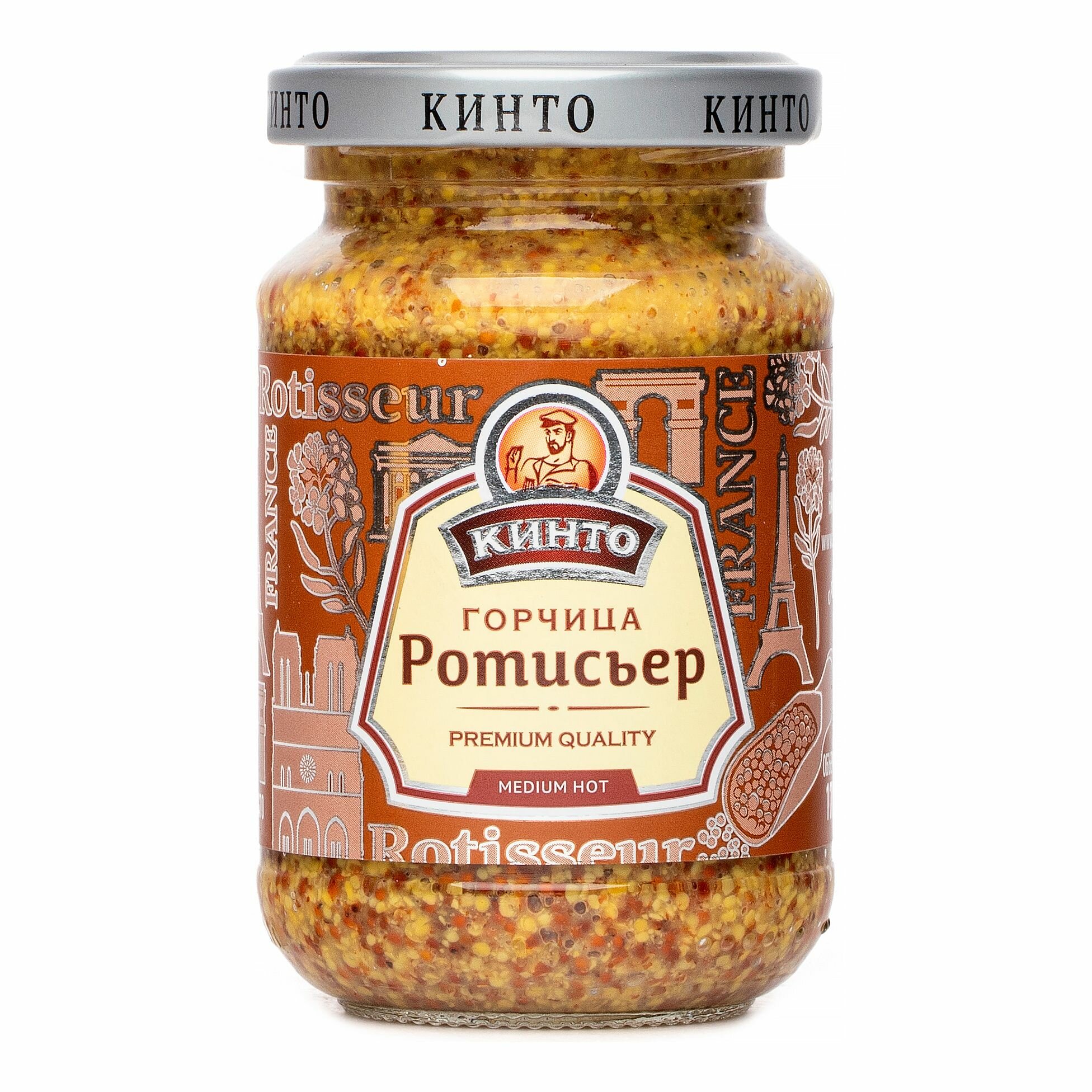 Горчица зерновая Кинто Ротисьер, 170 г