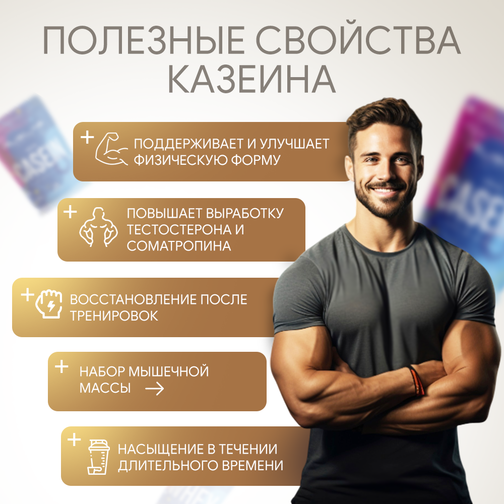 Micellar CASEIN PRO 65, казеиновый протеин, белковый коктейль (416 гр), вкус имбирный пряник — фото 1