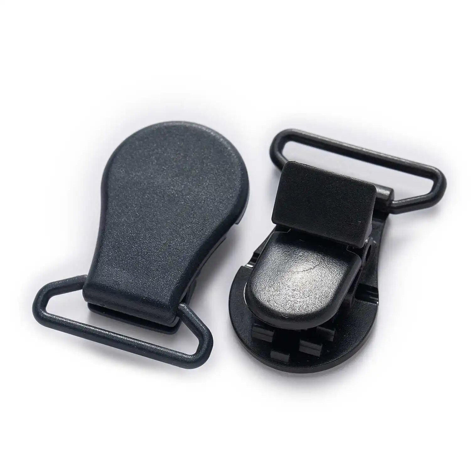 Зажимы для подтяжек пластиковые застежка-держатель 5 шт Черный