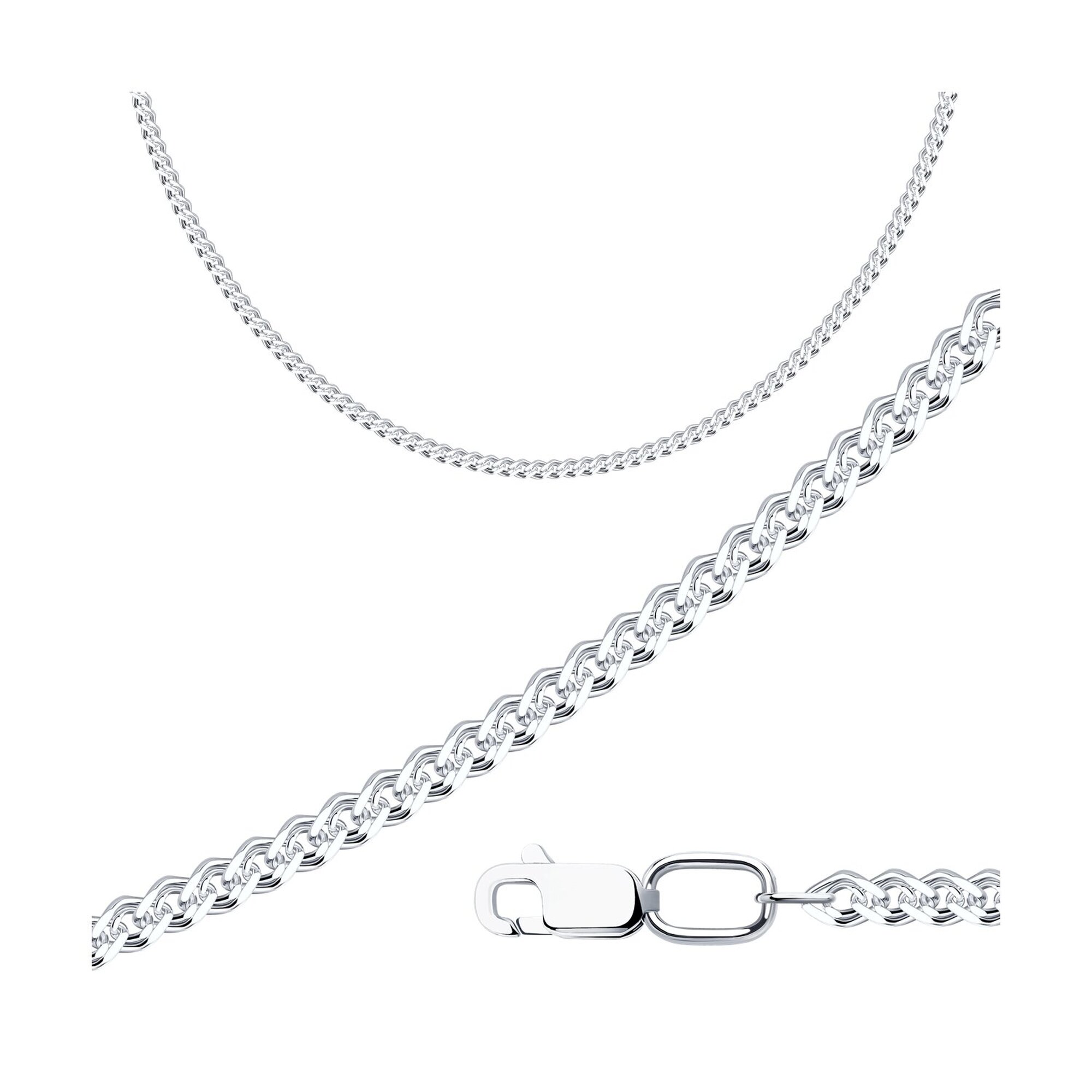Цепь Diamant online, серебро, 925 проба, родирование