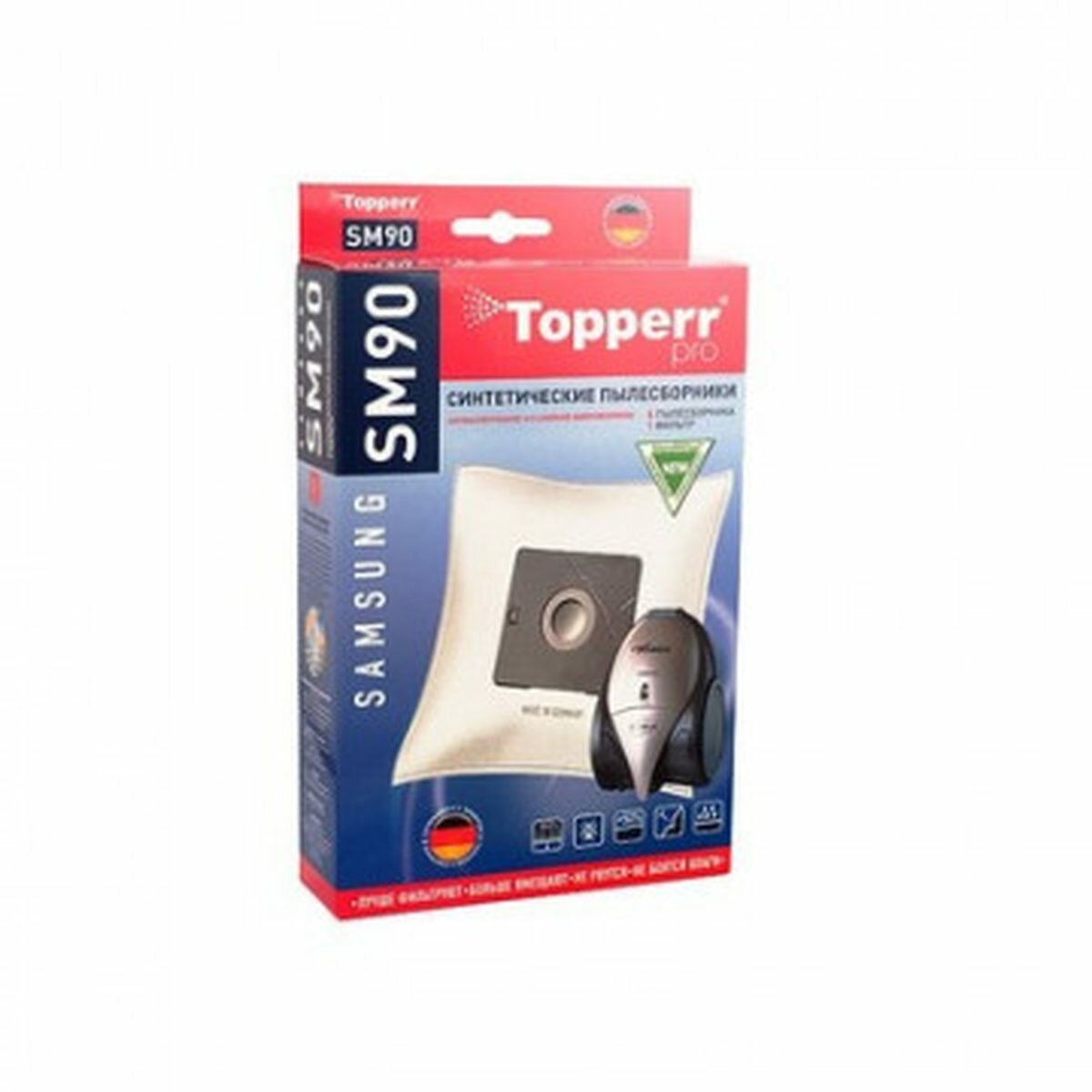 Пылесборники Topperr SM90 4шт для пылесосов Samsung (SM90) 10 уп.