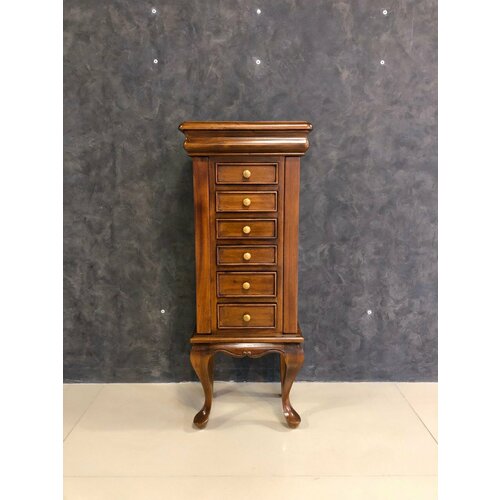 фото Комод для украшений domkorleone из красного дерева (mahogany wood), с ящиками и нишами, цвет орех lbw (коричневый) дом корлеоне