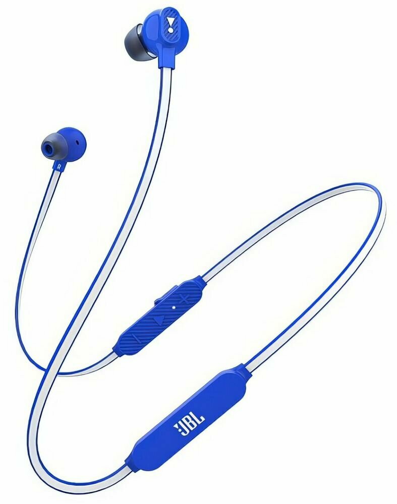 Наушники JBL C135BT, беспроводные, внутриканальные, шейный обод, влагозащита IPX4, синие