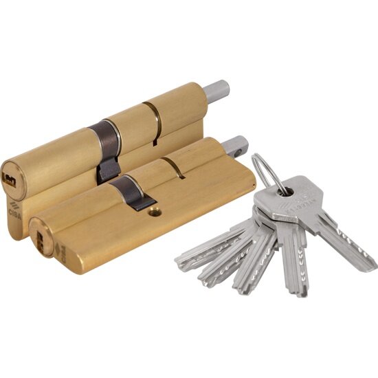 Цилиндровый механизм под вертушку Cisa ASIX OE302-29.00 (90 мм/40+10+40В) Латунь