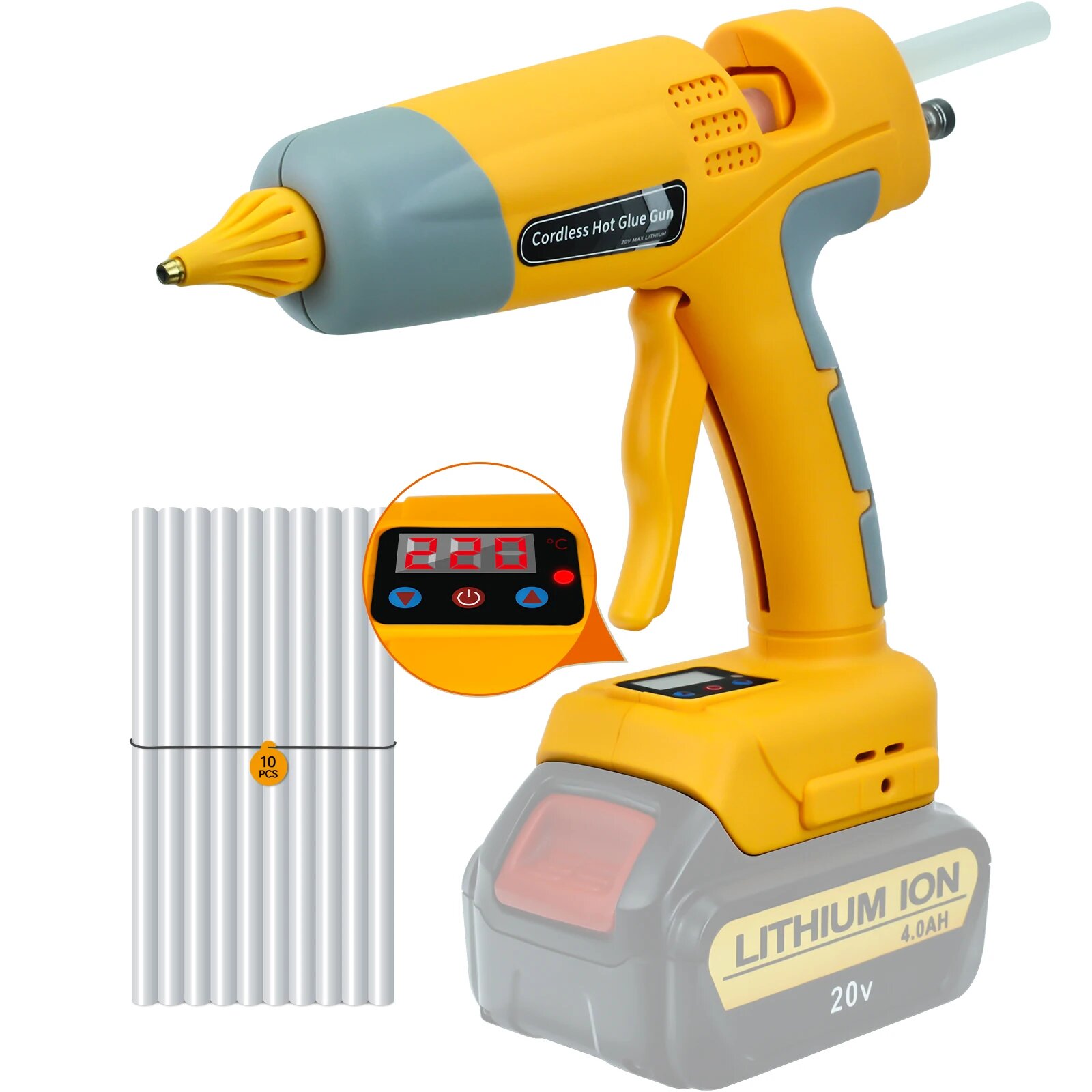 Клеевой пистолет RexLeLXB 100 Вт для батареи Dewalt 20 В Battery not included