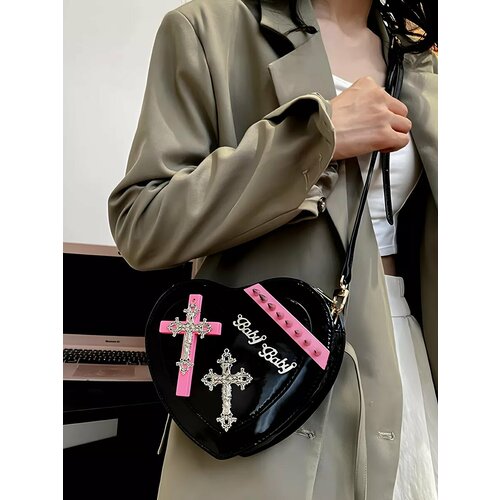 Сумка кросс-боди фактура лаковая розовый 5920₽