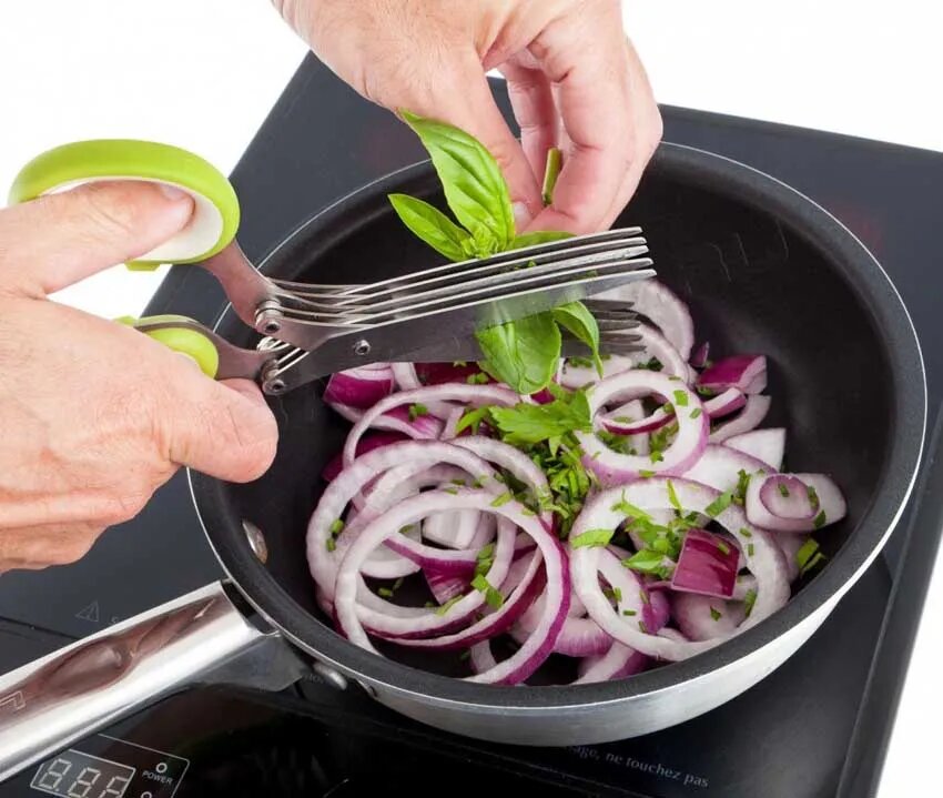 Кухонные Ножницы Xiaomi Ножницы для зелени, нержавеющая сталь, 5 лезвий, длина 15см BM