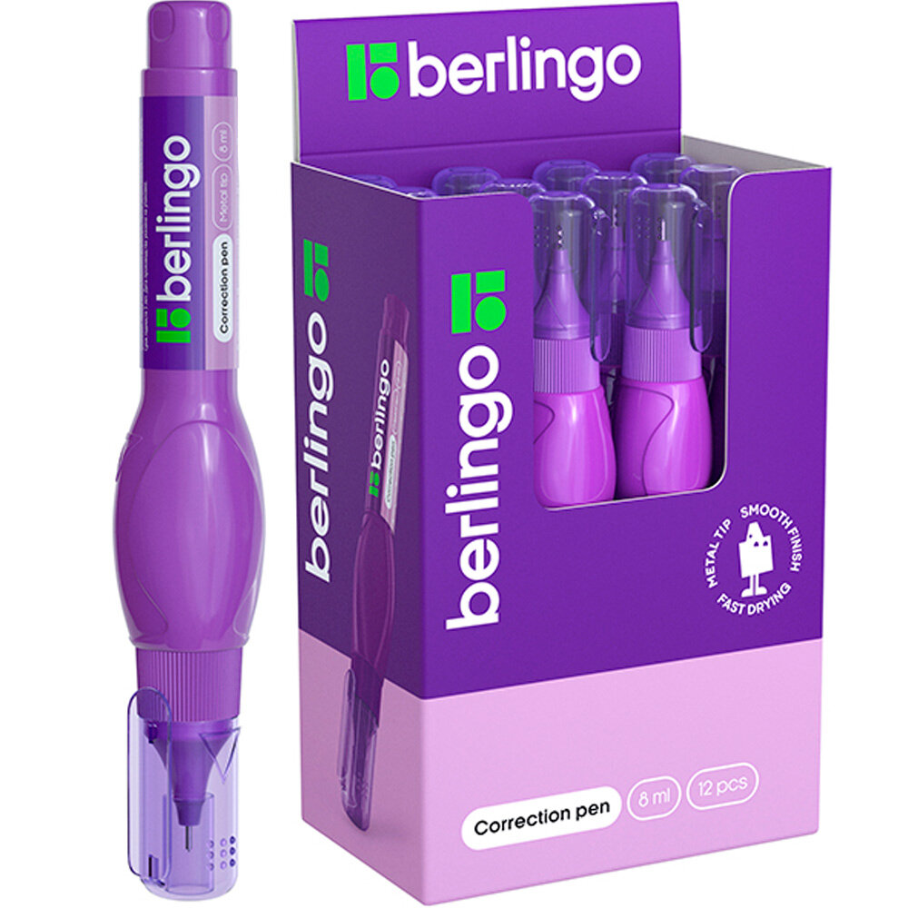 Коррект. карандаш Berlingo 08мл, металический наконечник KR_08010, 2 штуки