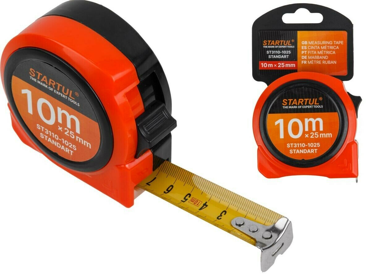 Рулетка измерительная STARTUL STANDART ST3110-1025, длина 10 м, ширина 25 мм — фото 1