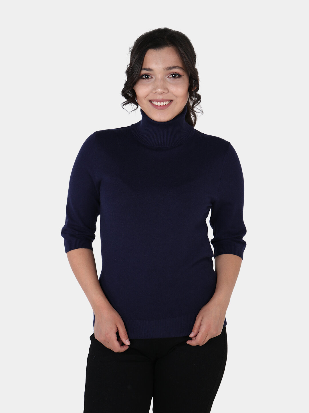 Водолазка , размер One Size, темно-синий — фото 1