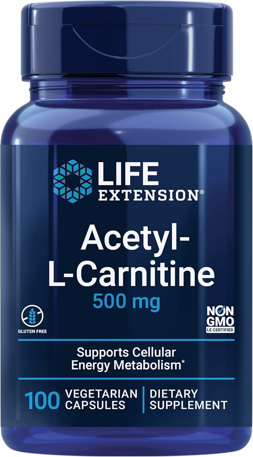 Life Extension Acetyl-L-Carnitine 500 мг 100 капсул для нервной системы