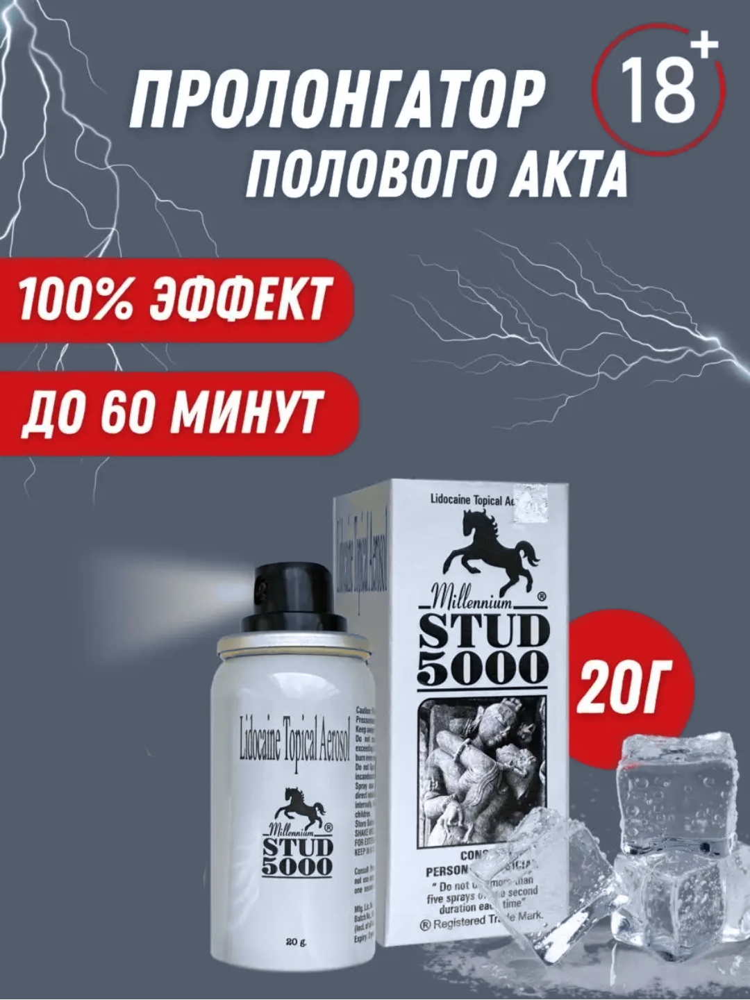 Спрей для мужчин пролонгатор stud 5000 20 гр для продления полового акта
